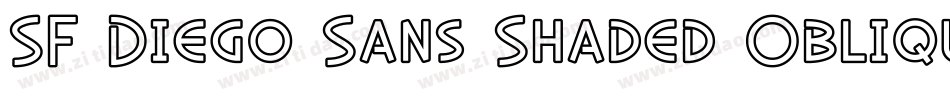 SF Diego Sans Shaded Oblique字体转换
